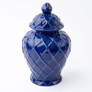 Navy Extra Large Textured Ginger Jar